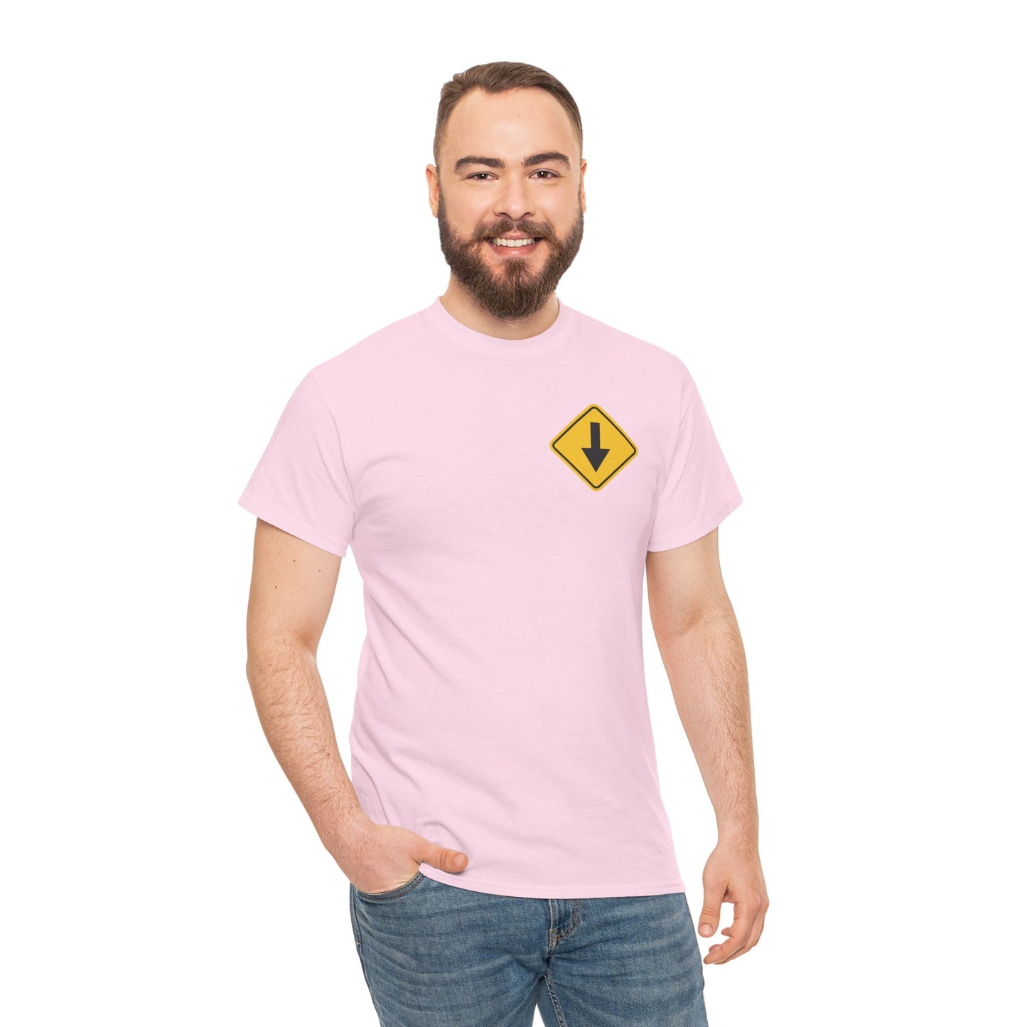 Bottom Down Arrow Road Sign T‑Shirt