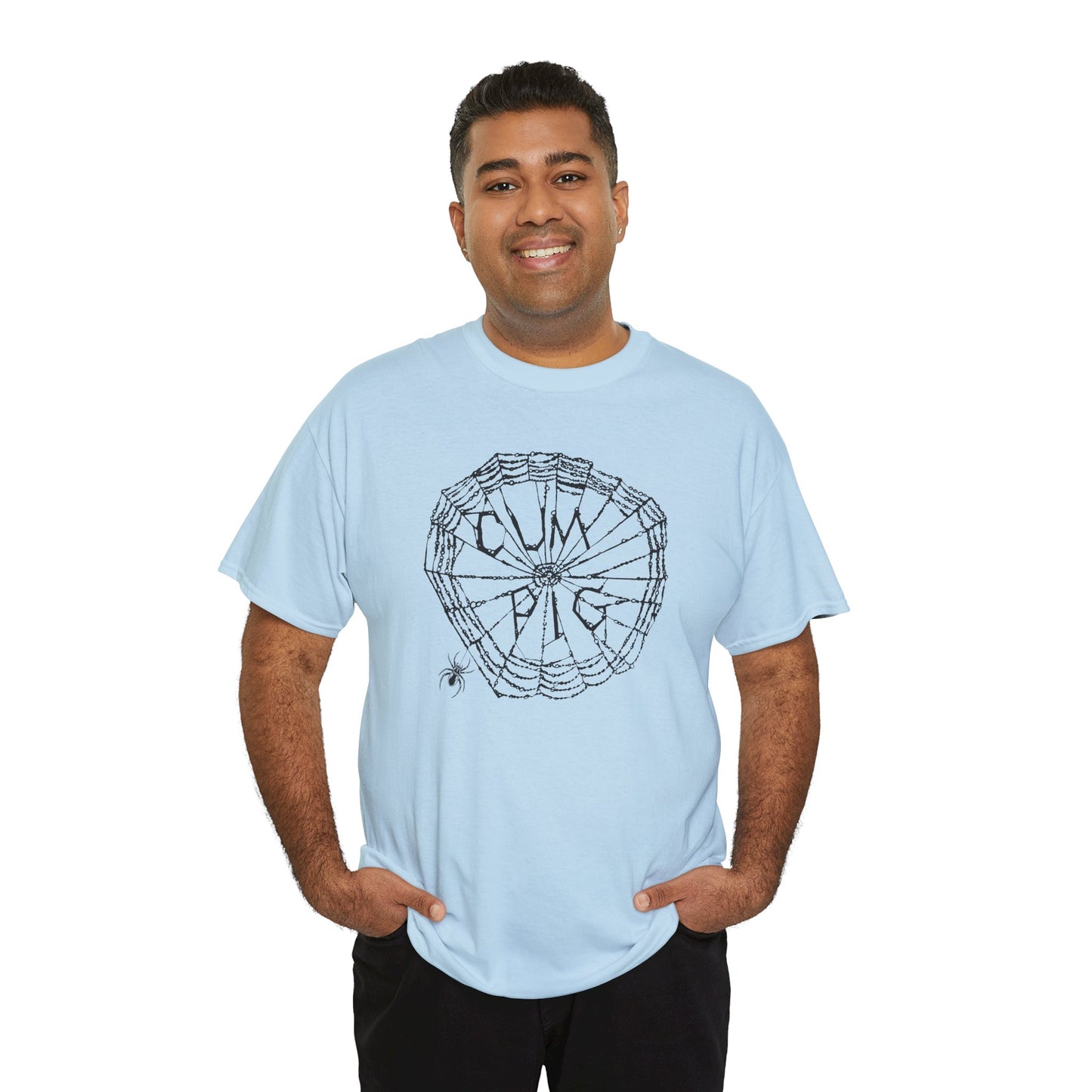 Some Pig Parody Spiderweb Tee — Filthy Wordplay Graphic Shirt