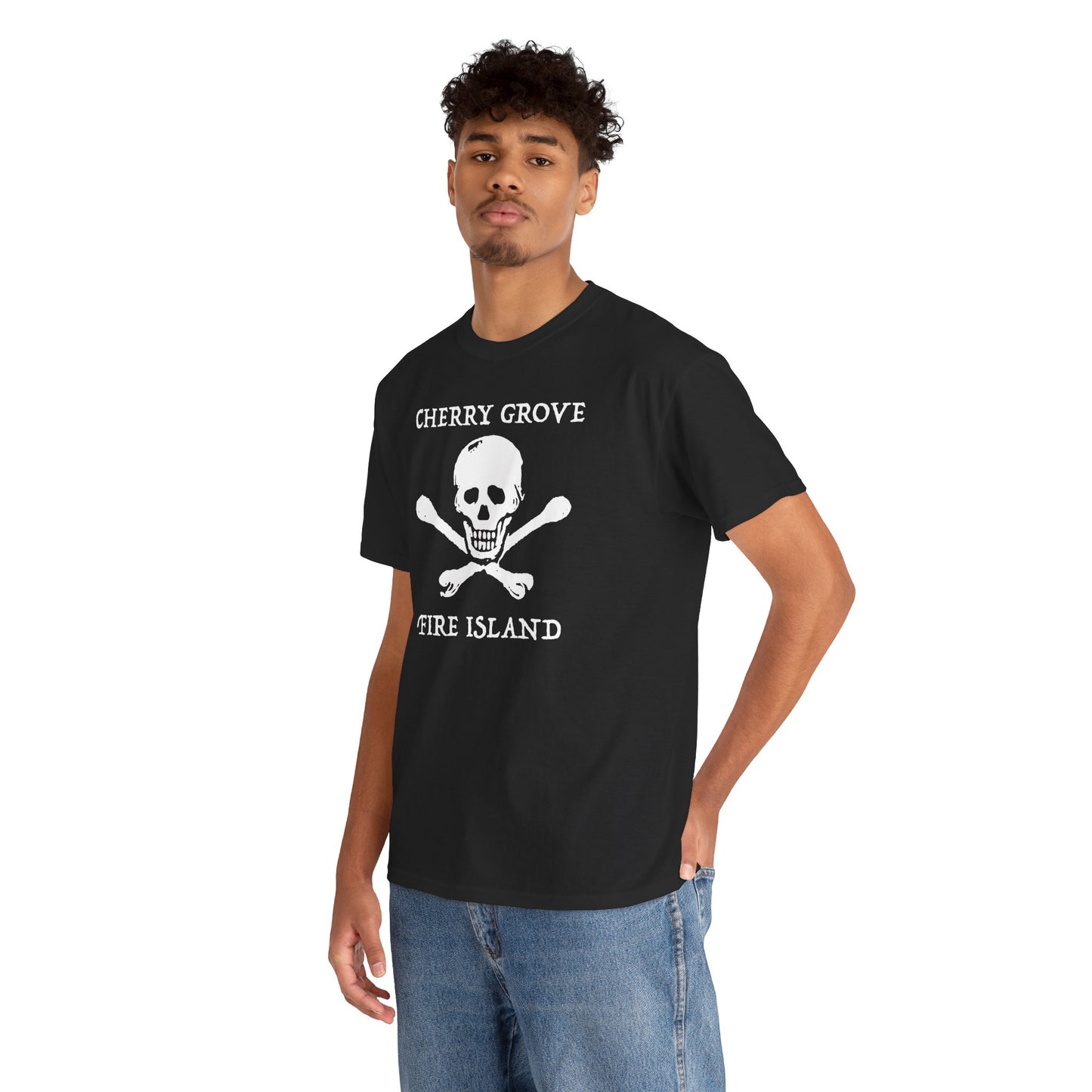 Cherry Grove Fire Island Skull Graphic T-Shirt