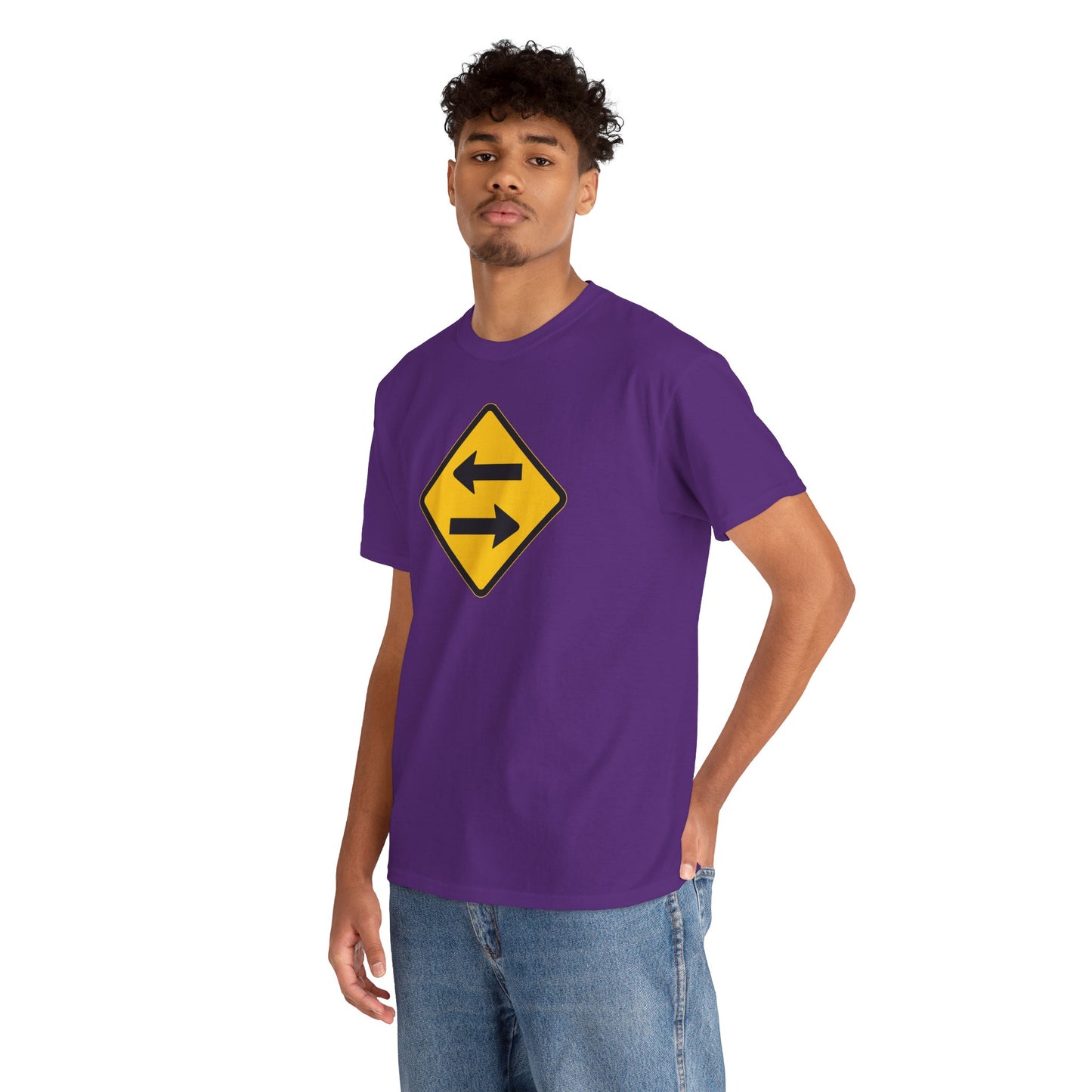 Side Two-Way Traffic Sign Tee