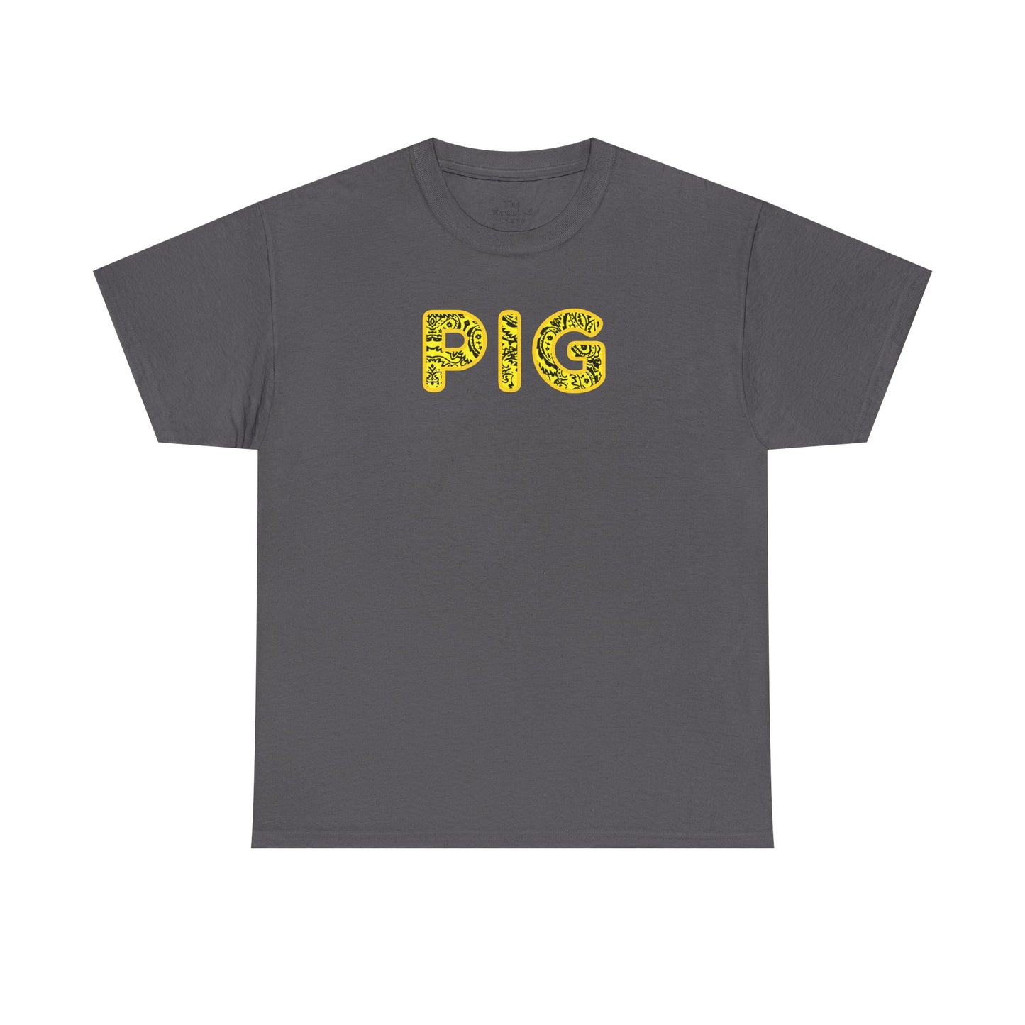 Pig - Yellow Paisley Bandana Font - Piss