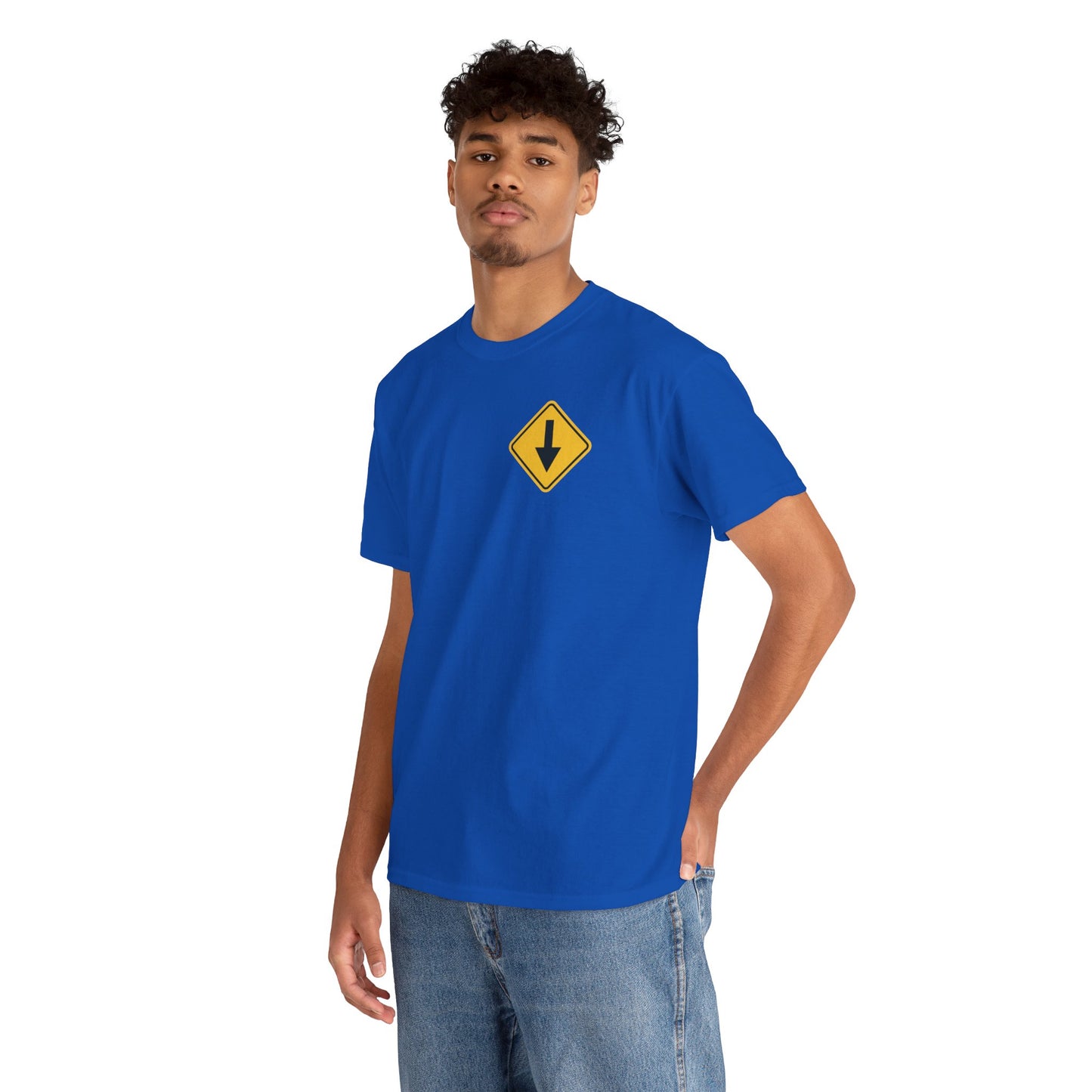 Bottom Down Arrow Road Sign T‑Shirt