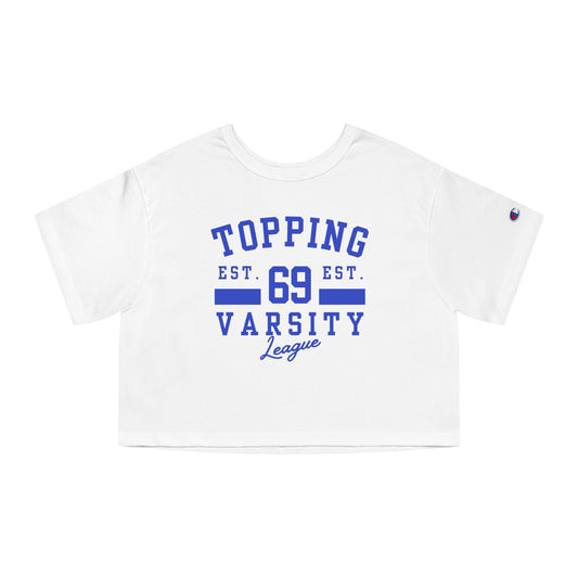 Topping Varsity Crop Top | Gay Jock Top Shirt, Dom Pride Tee, Funny Queer Top Shirt, LGBT Festival Gear, Campy Gay Apparel
