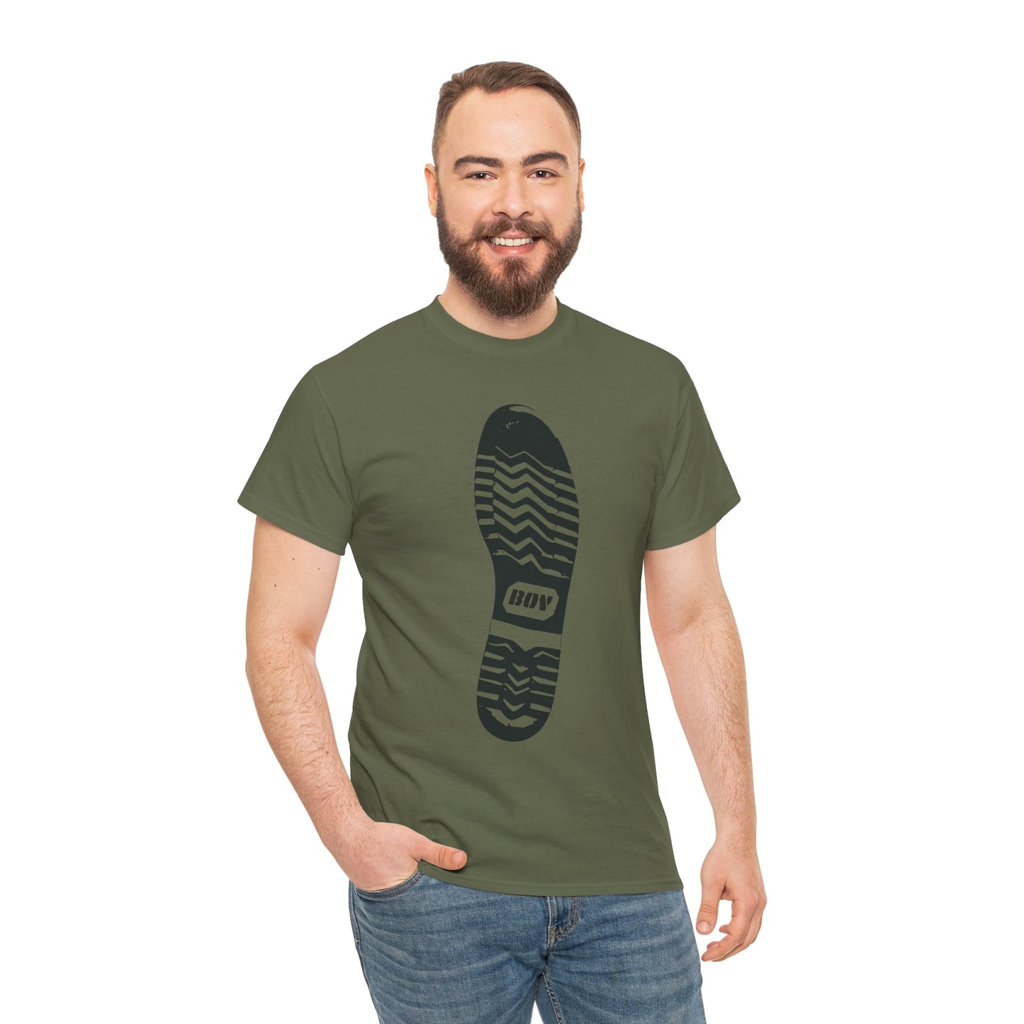 Boy Boot Tread Tshirt | Leather Kink Fetish Sub Tee | BDSM Bondage T-shirt | Gay Fetishwear Shirt | Queer Leather Streetwear