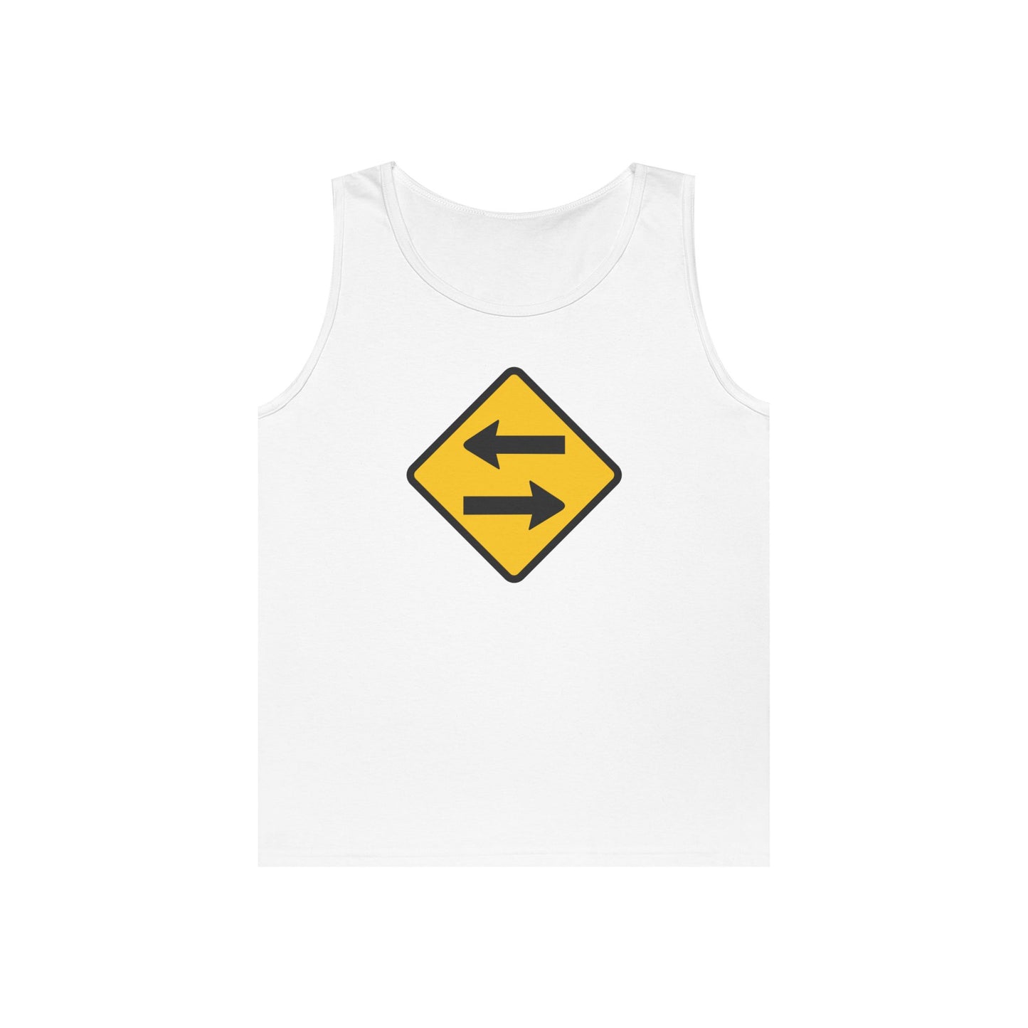 Side Two-Way Road Sign Tank