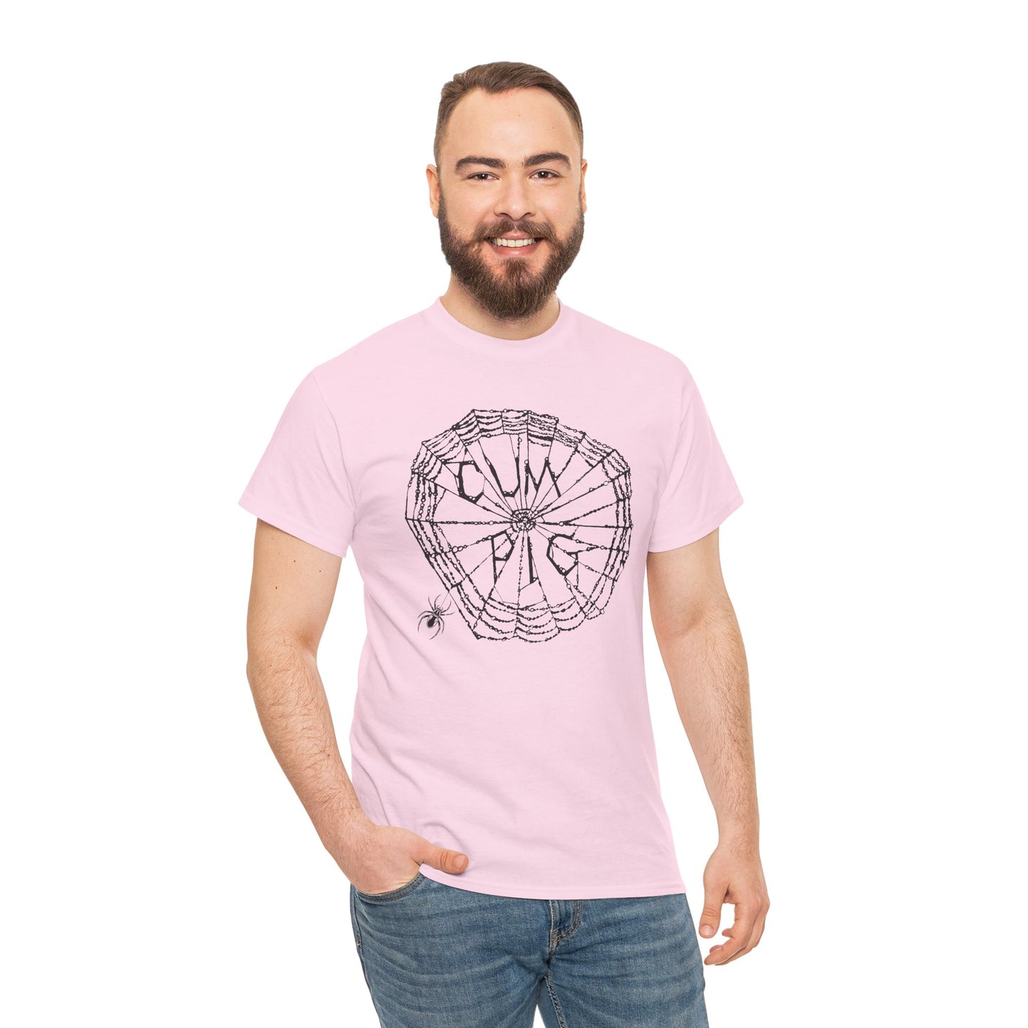 Cum Pig Parody Spiderweb Tee