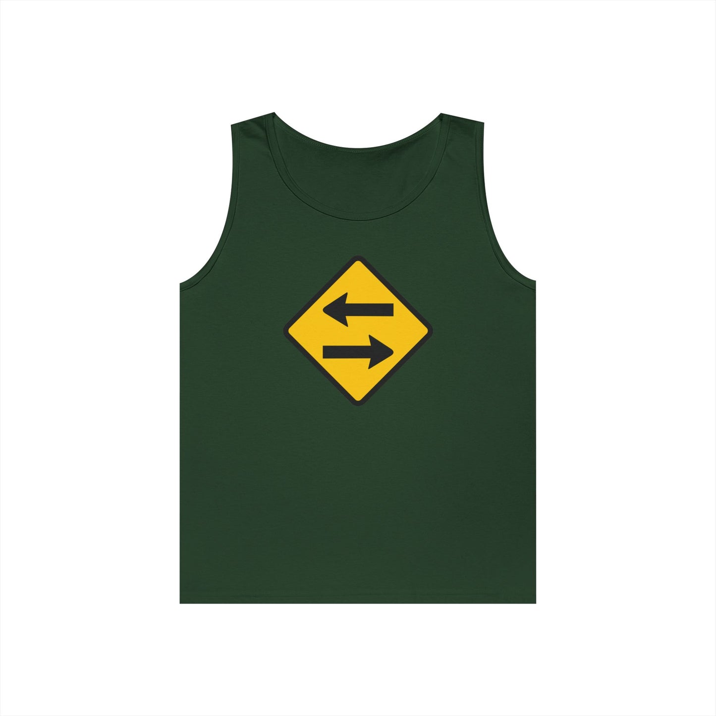 Side Two-Way Road Sign Tank