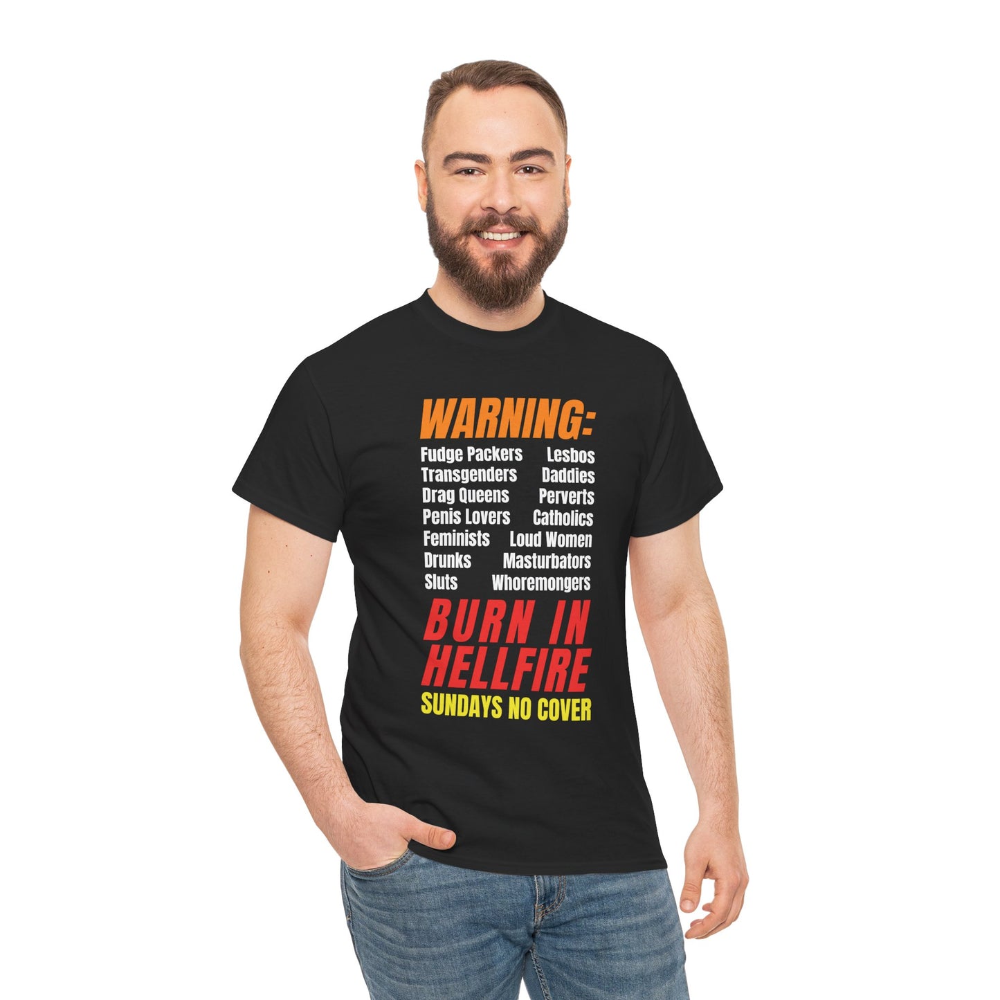 Burn in Hellfire Tee – Queer Protest Satire Shirt