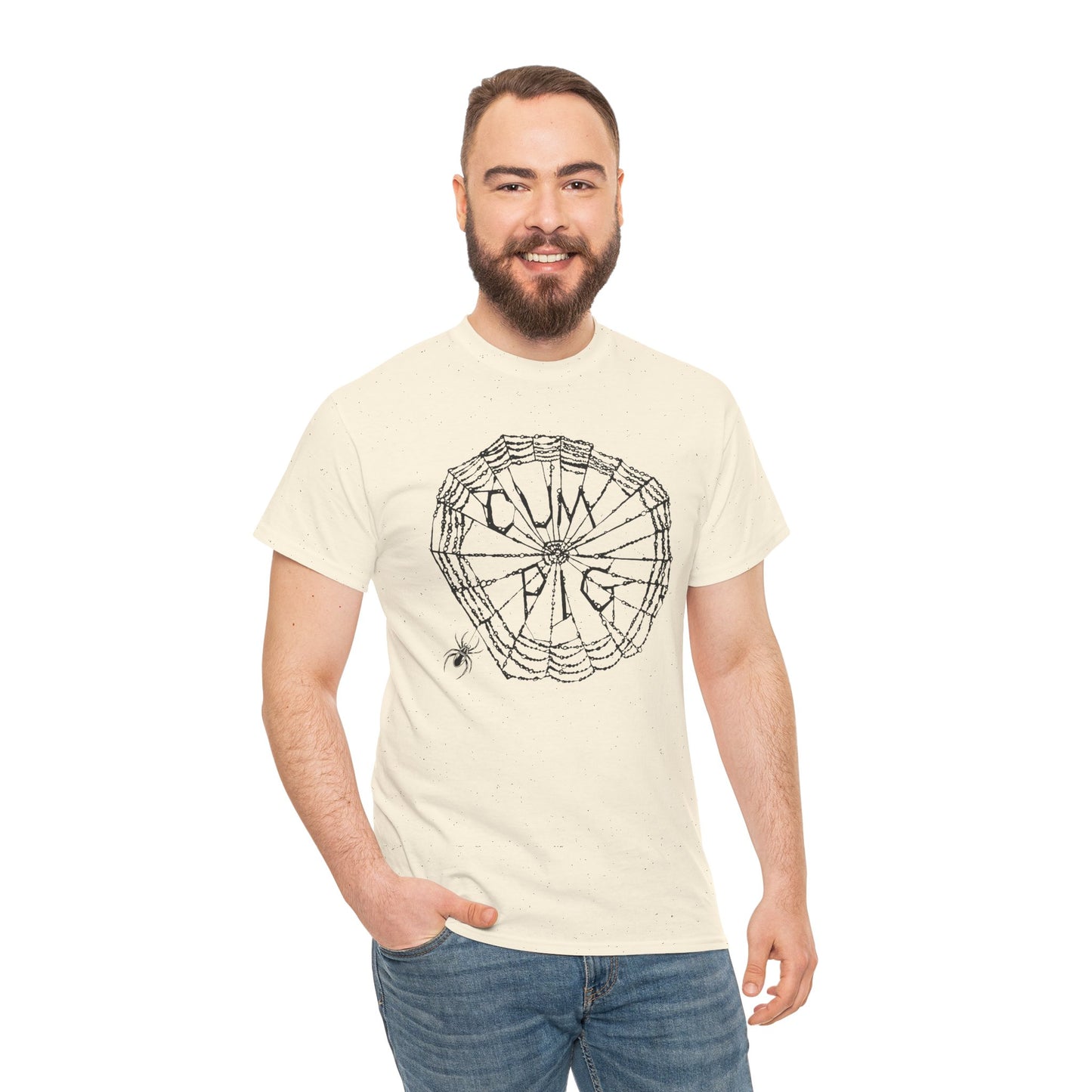 Cum Pig Parody Spiderweb Tee