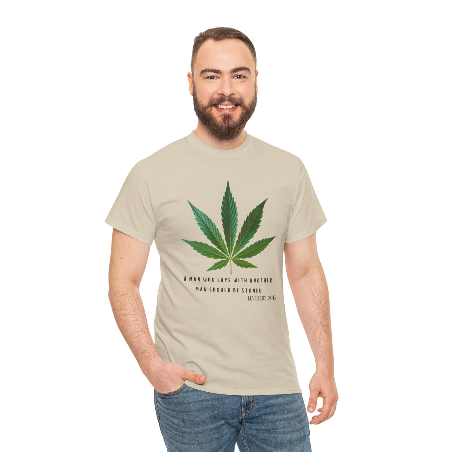 Gay Weed T-Shirt – Leviticus Satire Tee – Queer Bible Protest