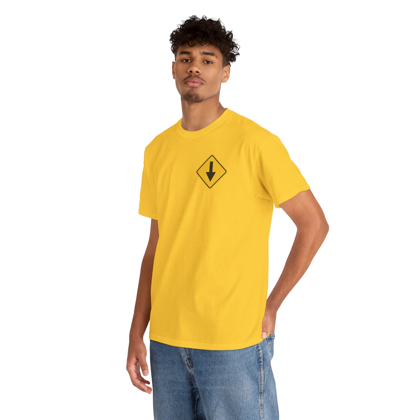 Bottom Down Arrow Road Sign T‑Shirt