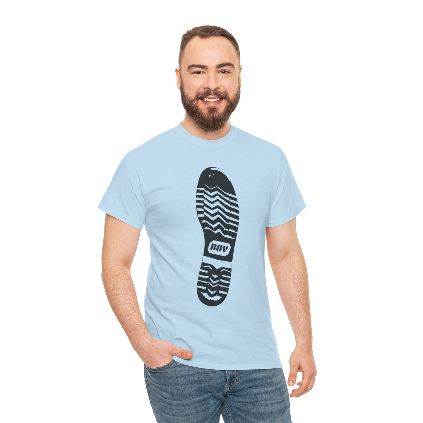 Boy Boot Tread Tshirt | Leather Kink Fetish Sub Tee | BDSM Bondage T-shirt | Gay Fetishwear Shirt | Queer Leather Streetwear