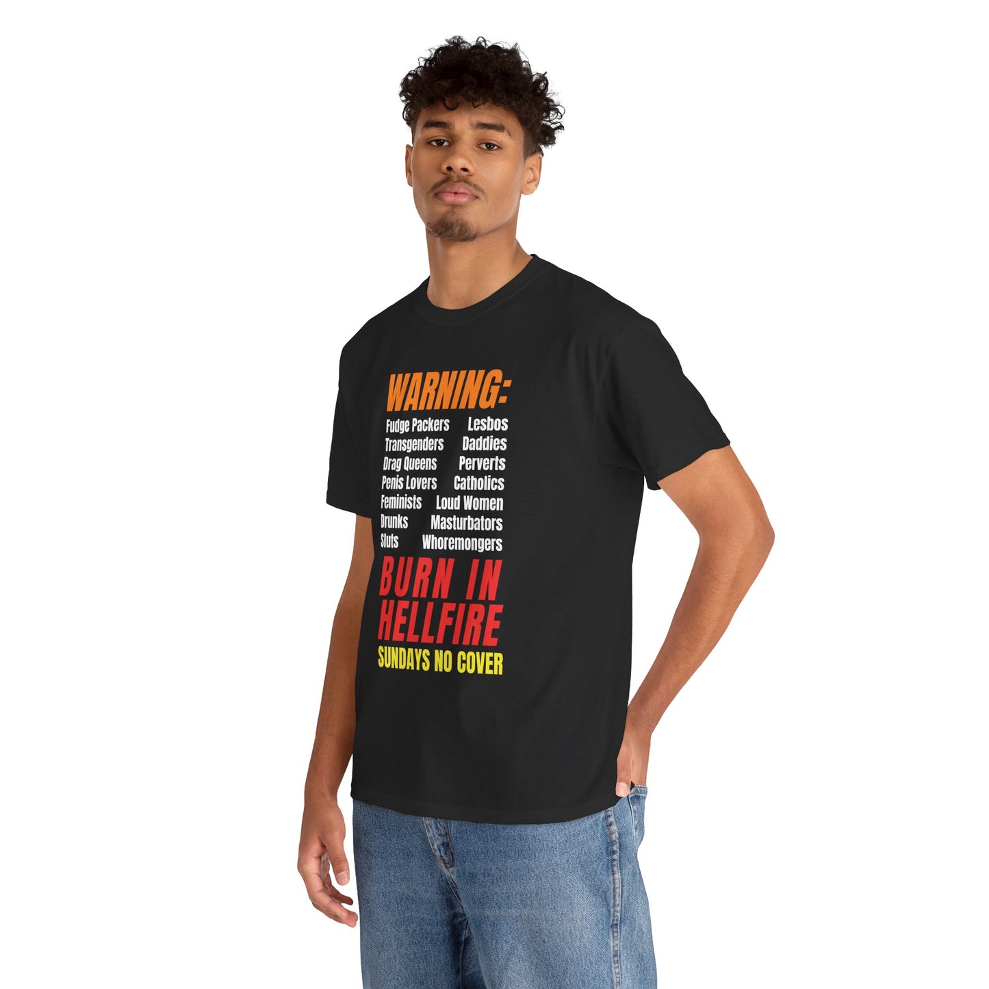 Burn in Hellfire Tee – Queer Protest Satire Shirt