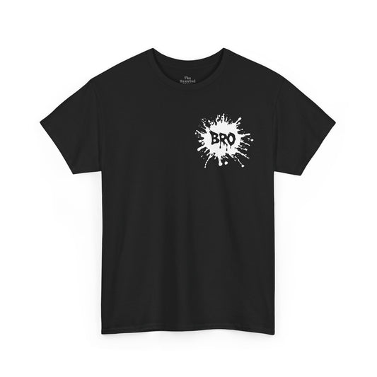 BRO Tshirt – Masc 4 Masc Gay Tee with Cum Splatter Graphic