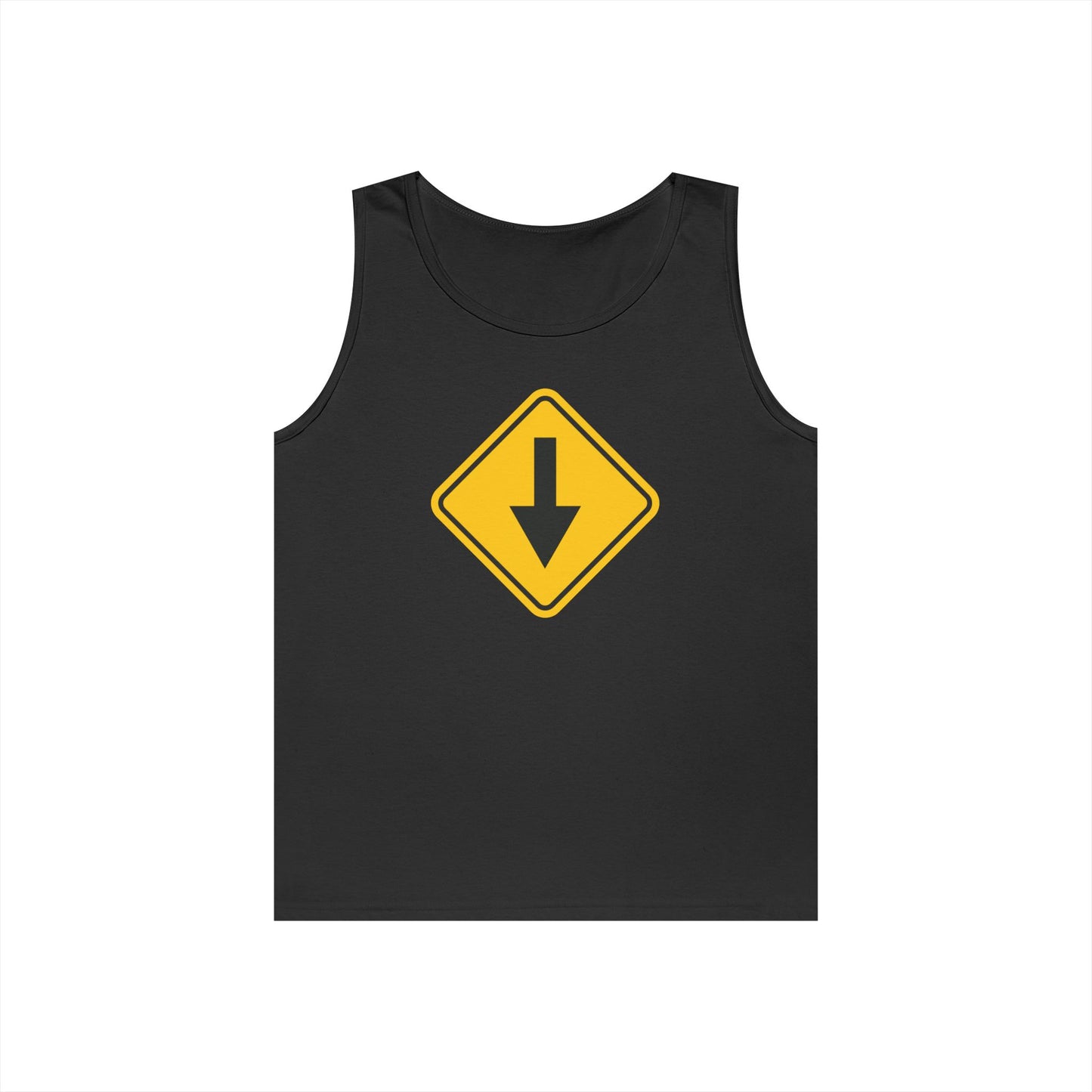 Bottom Down Arrow Road Sign Tank