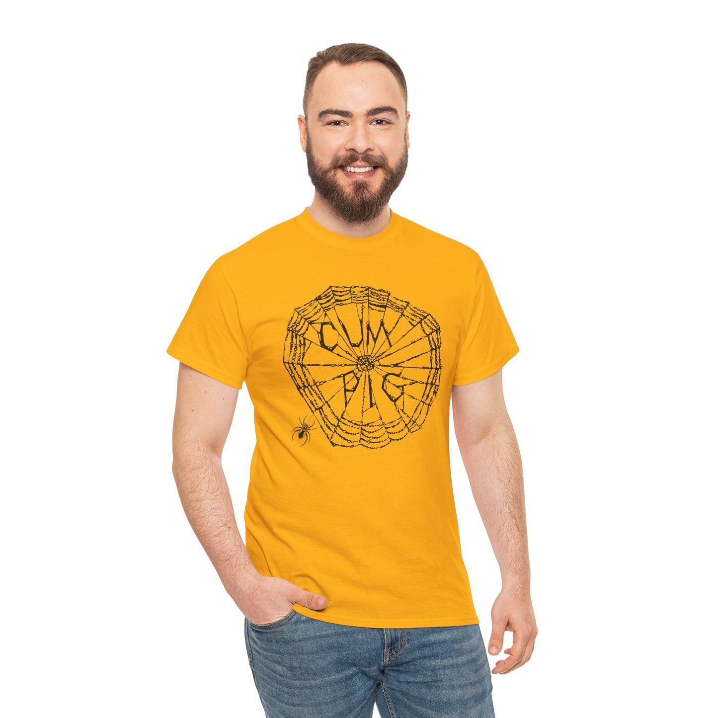 Cum Pig Parody Spiderweb Tee