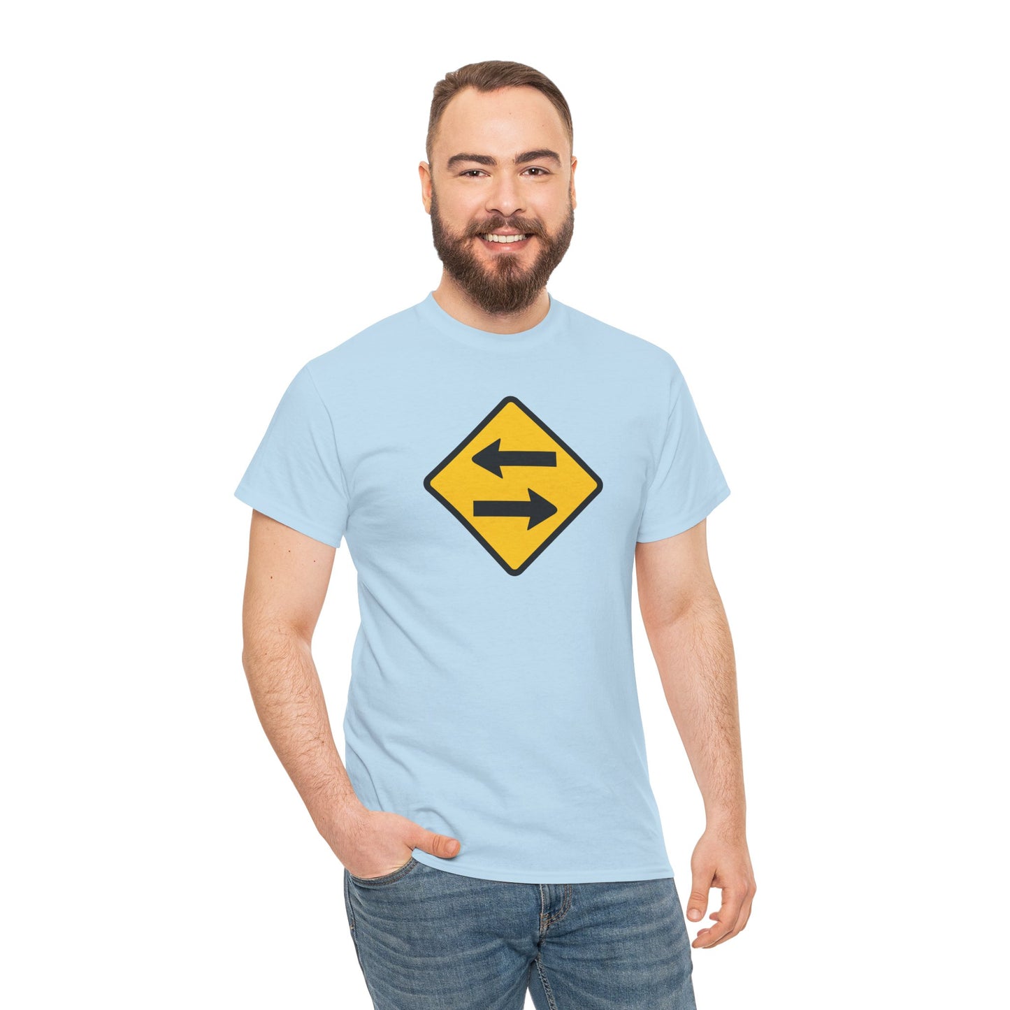 Side Two-Way Traffic Sign Tee