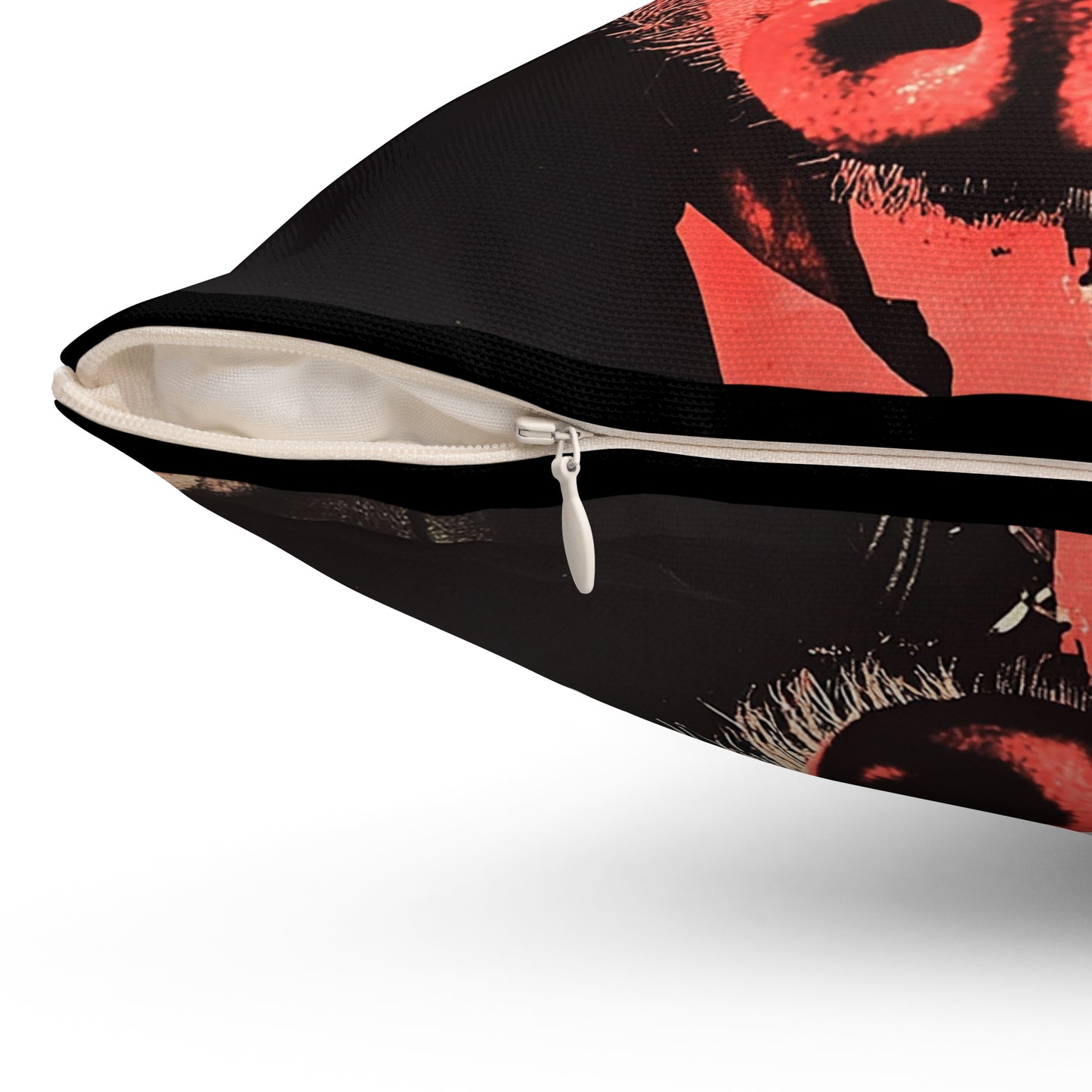 Pig Play Pillow, BDSM Dungeon Decor, Kinky Bedroom Cushion, Two Pigs Photo Art, Square Pillow
