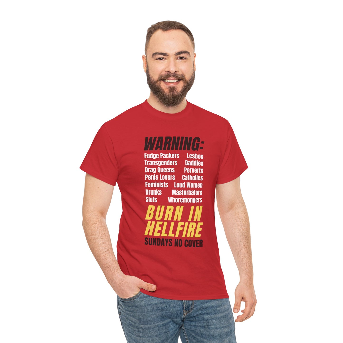 Burn in Hellfire Tee – Queer Protest Satire Shirt