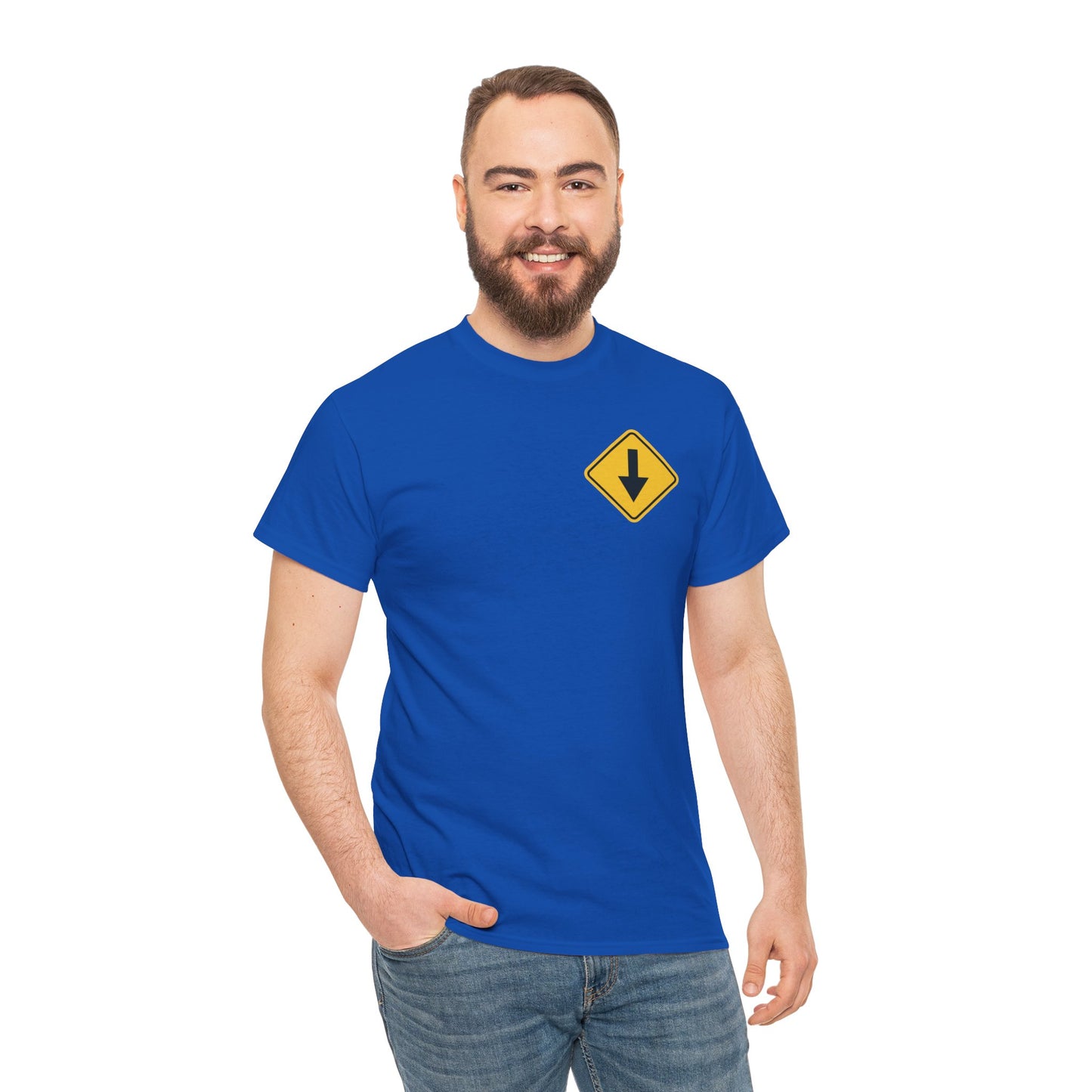 Bottom Down Arrow Road Sign T‑Shirt