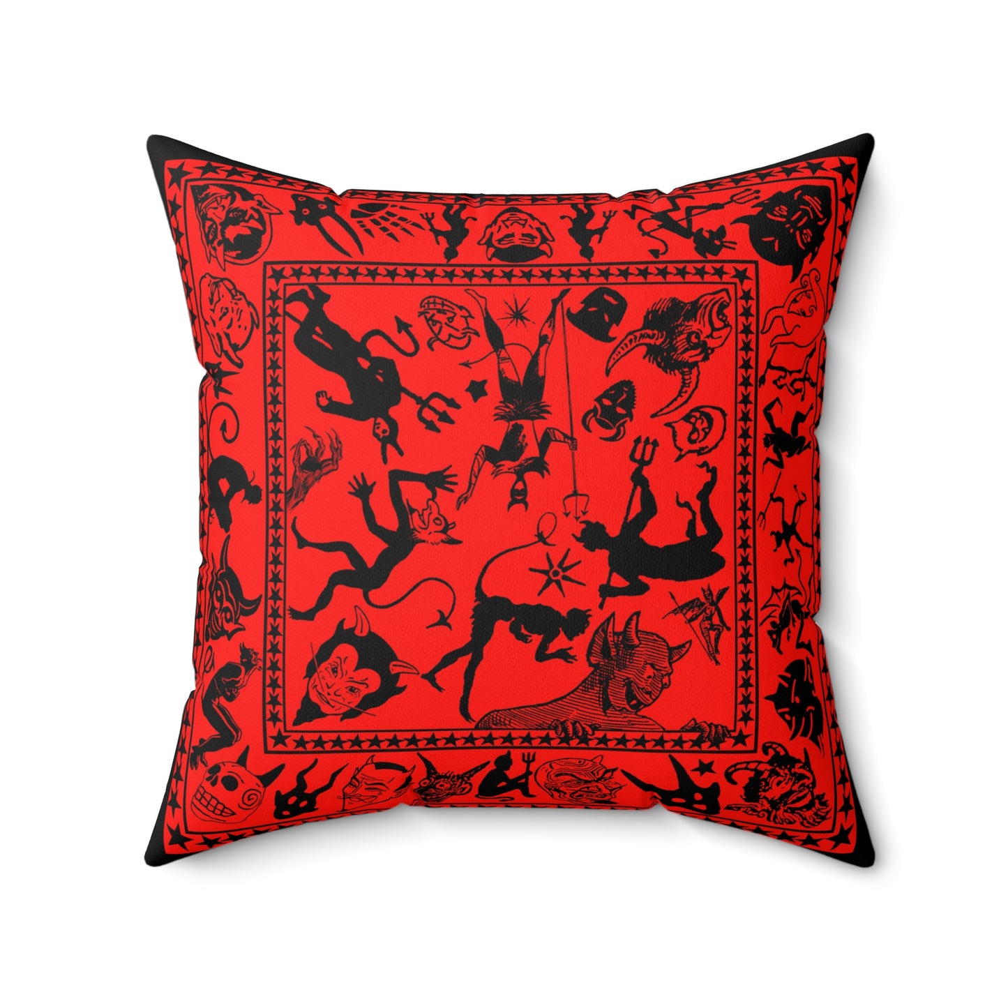 Vintage Devil Clip Art - Pillow