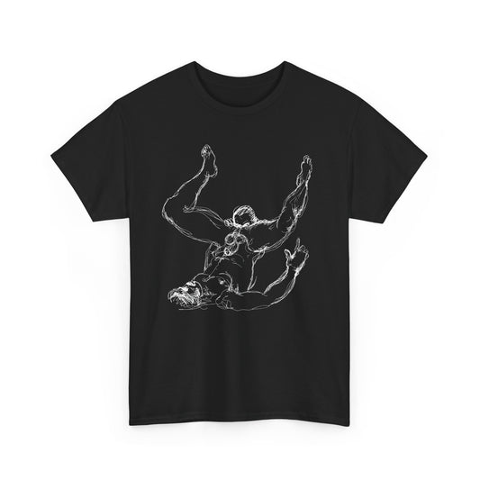 Gay Rimming Tshirt – Queer Erotic Art Tee with Line Drawing