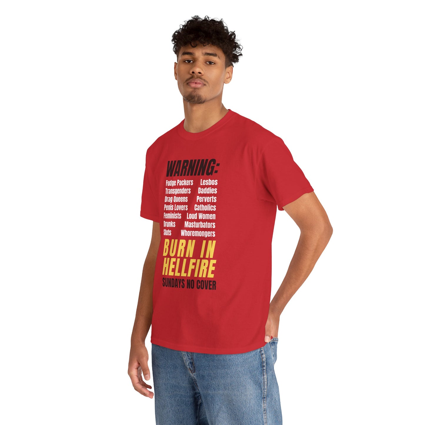 Burn in Hellfire Tee – Queer Protest Satire Shirt