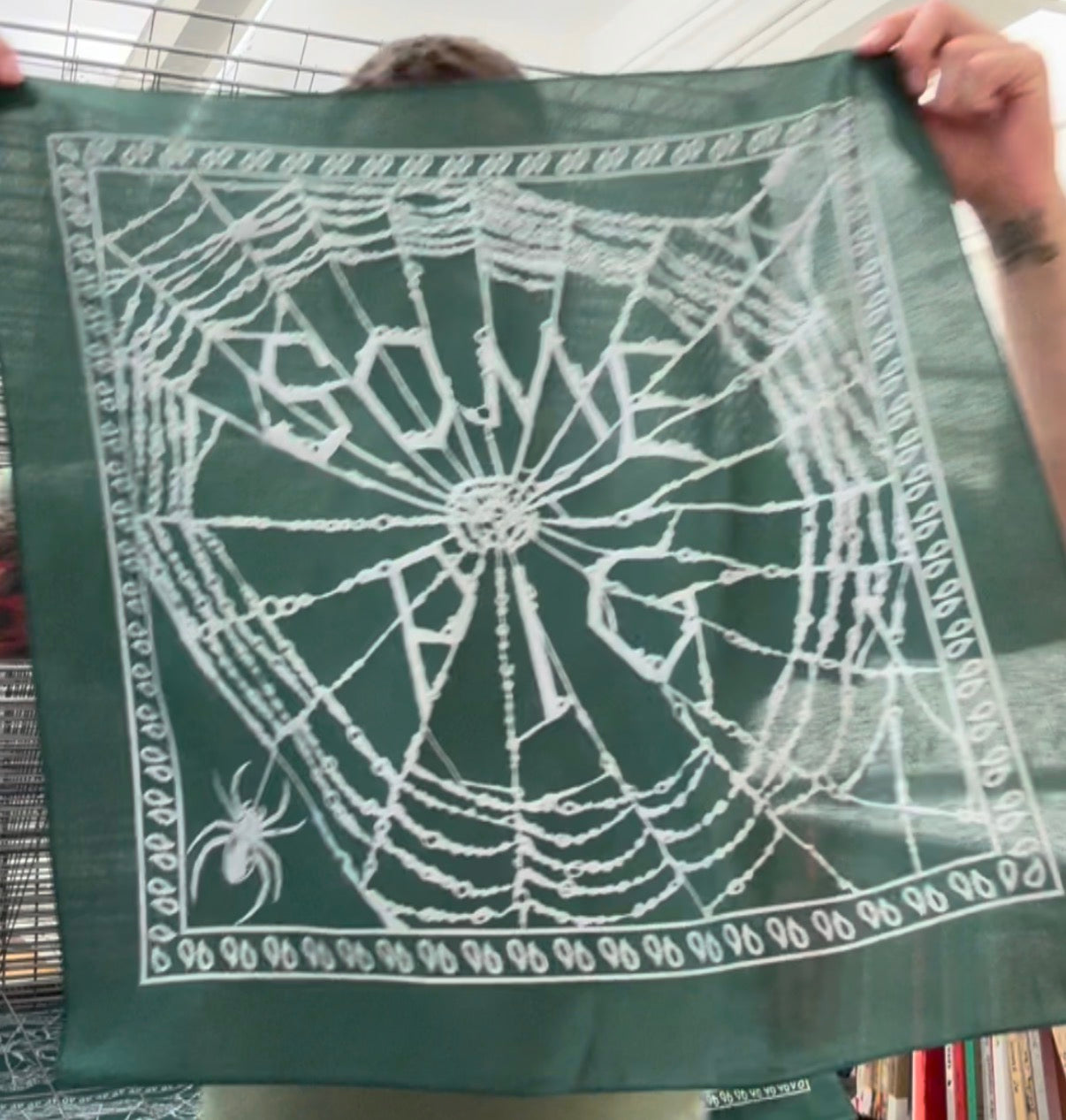 Some Pig Spider Web Bandana
