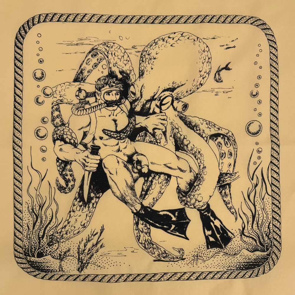 Diver & Squid by Dom Etienne Orejudos