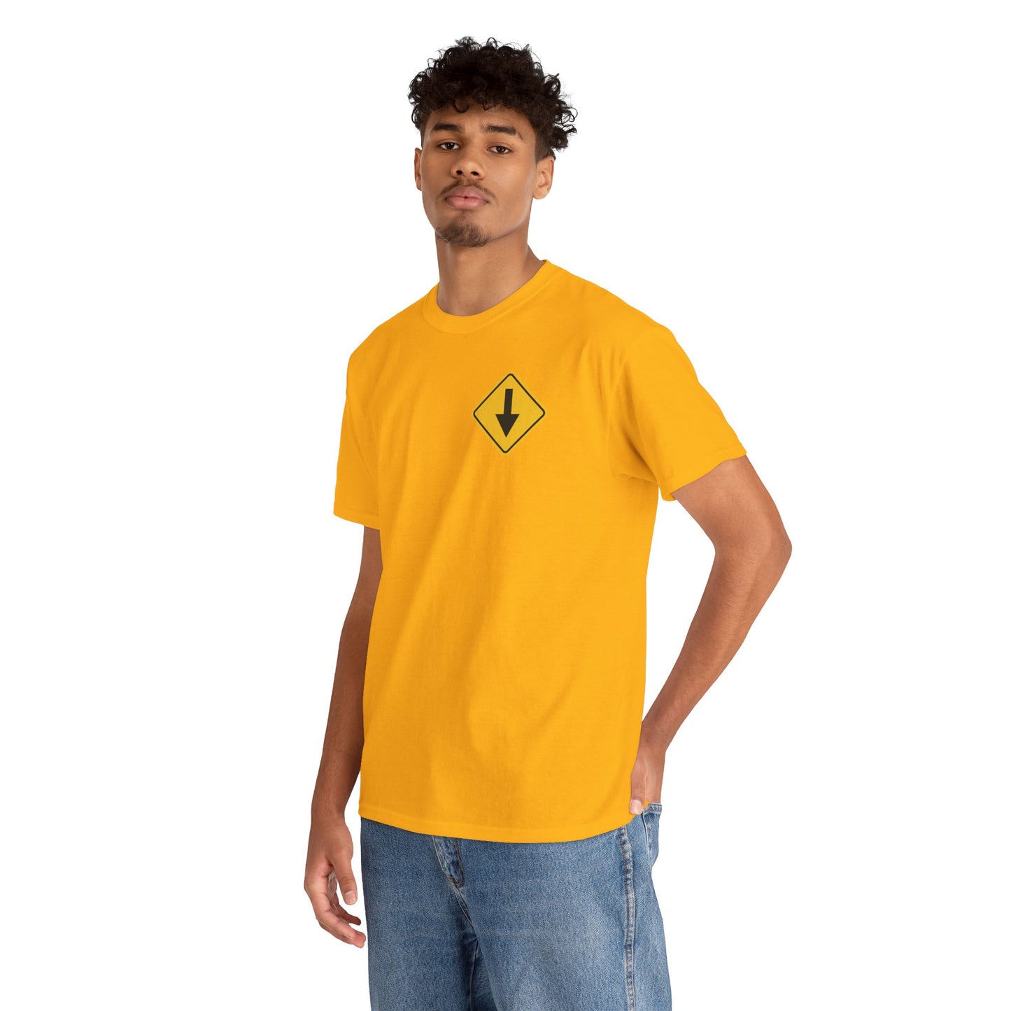 Bottom Down Arrow Road Sign T‑Shirt