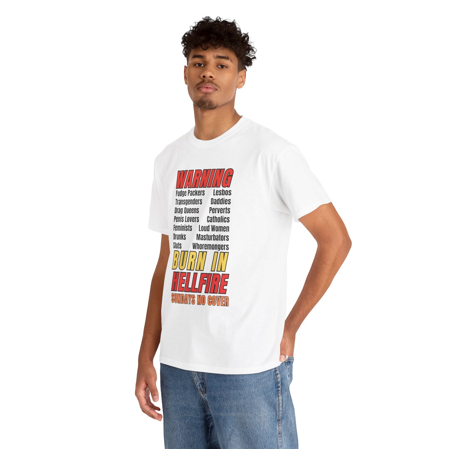 Burn in Hellfire Tee – Queer Protest Satire Shirt