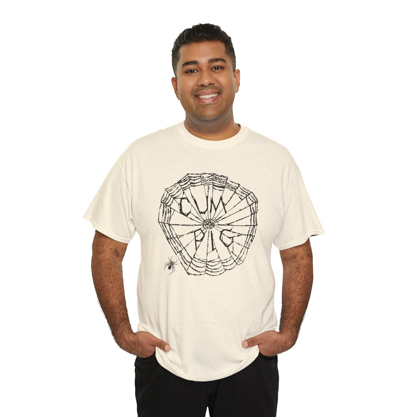 Cum Pig Parody Spiderweb Tee
