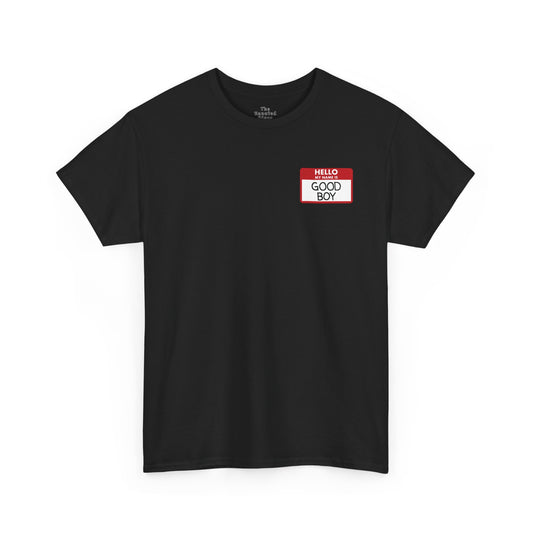 Good Boy T-Shirt – Queer Kink Name Tag Tee