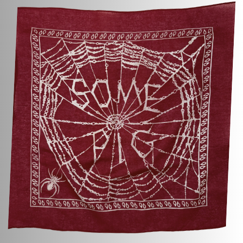 Some Pig Silver Spider Web Bandana