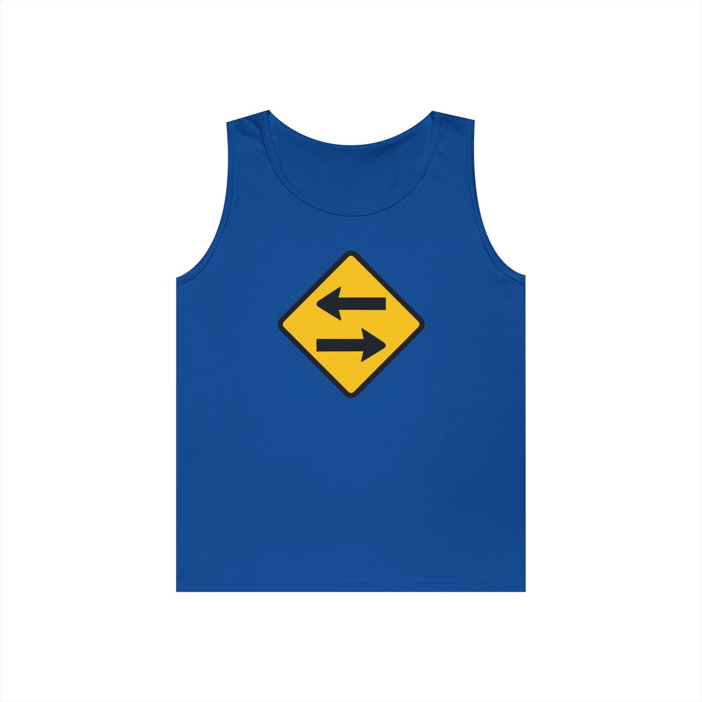 Side Two-Way Road Sign Tank