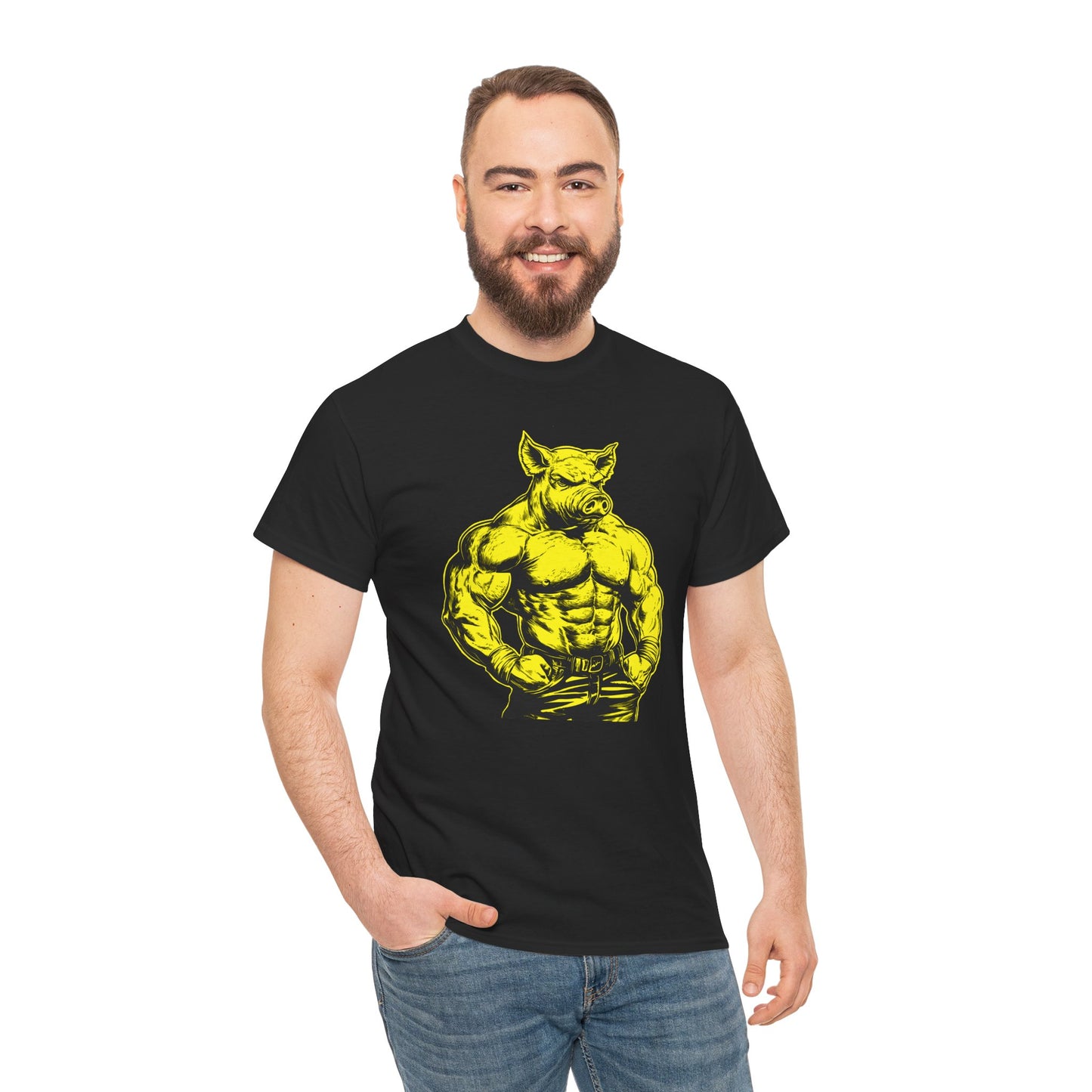 Pig Muscle Daddy Graphic T-Shirt