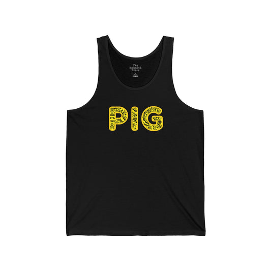Gay Pig - Yellow Paisley - Tank Top
