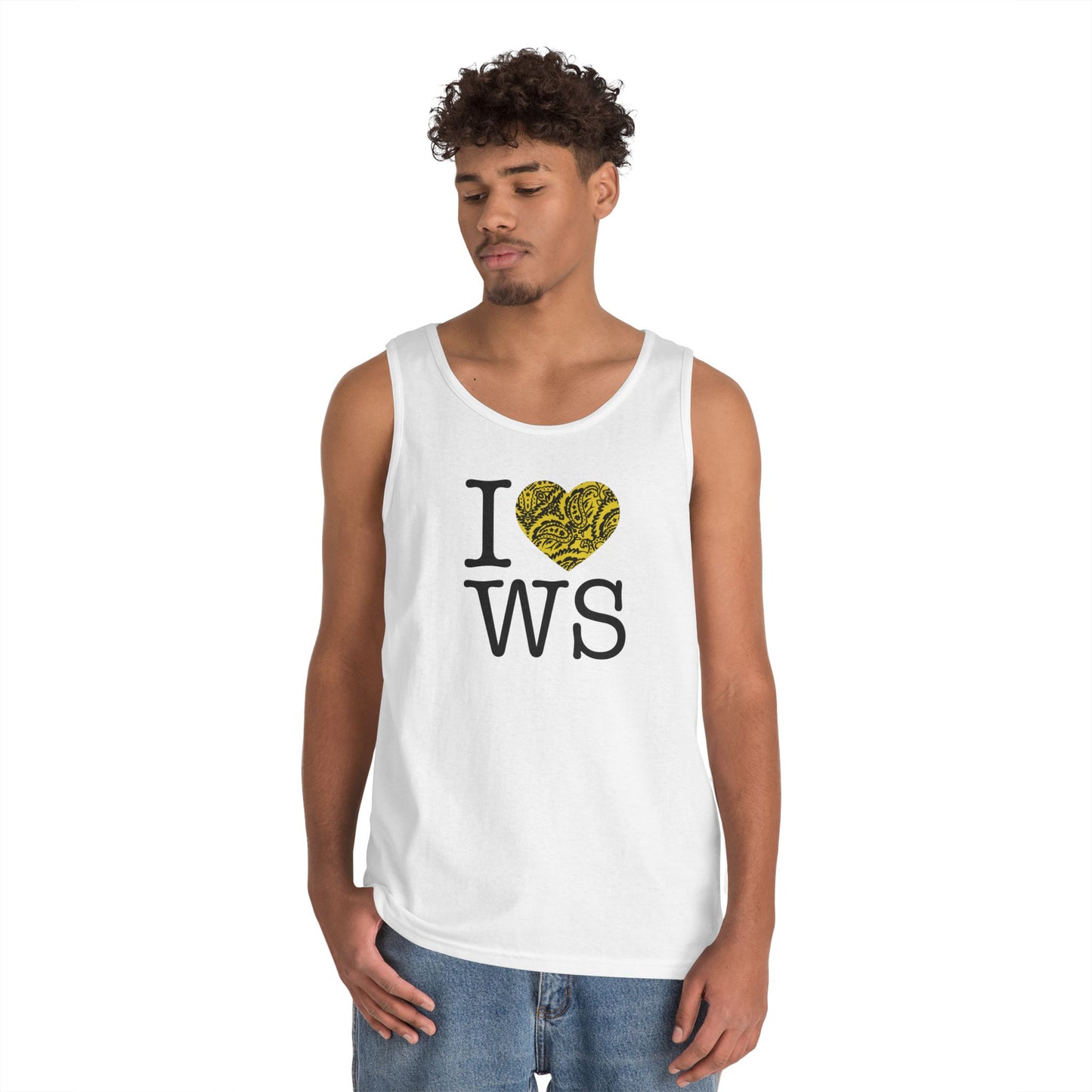 I Love WS Paisley Heart Tank Top