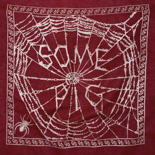 Some Pig Silver Spider Web Bandana