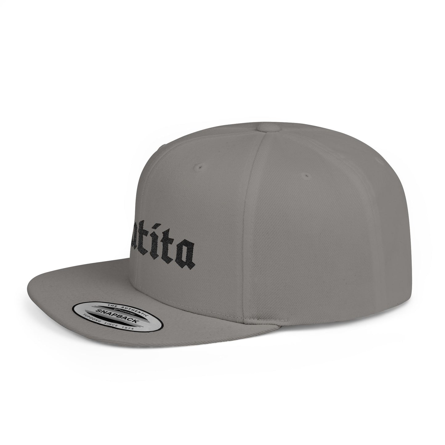 Putita - Old English - Flat Bill Snapback - Black Stitching