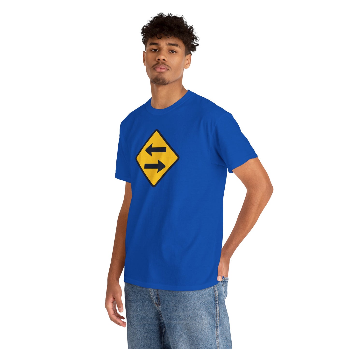 Side Two-Way Traffic Sign Tee