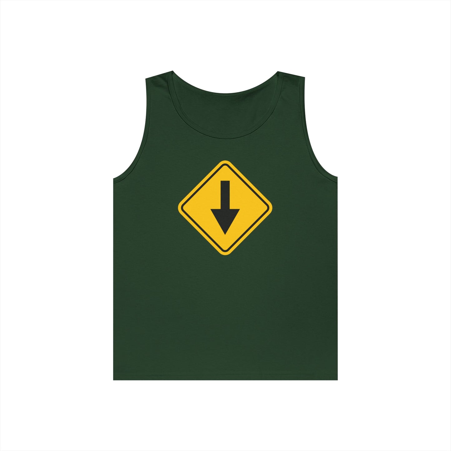 Bottom Down Arrow Road Sign Tank