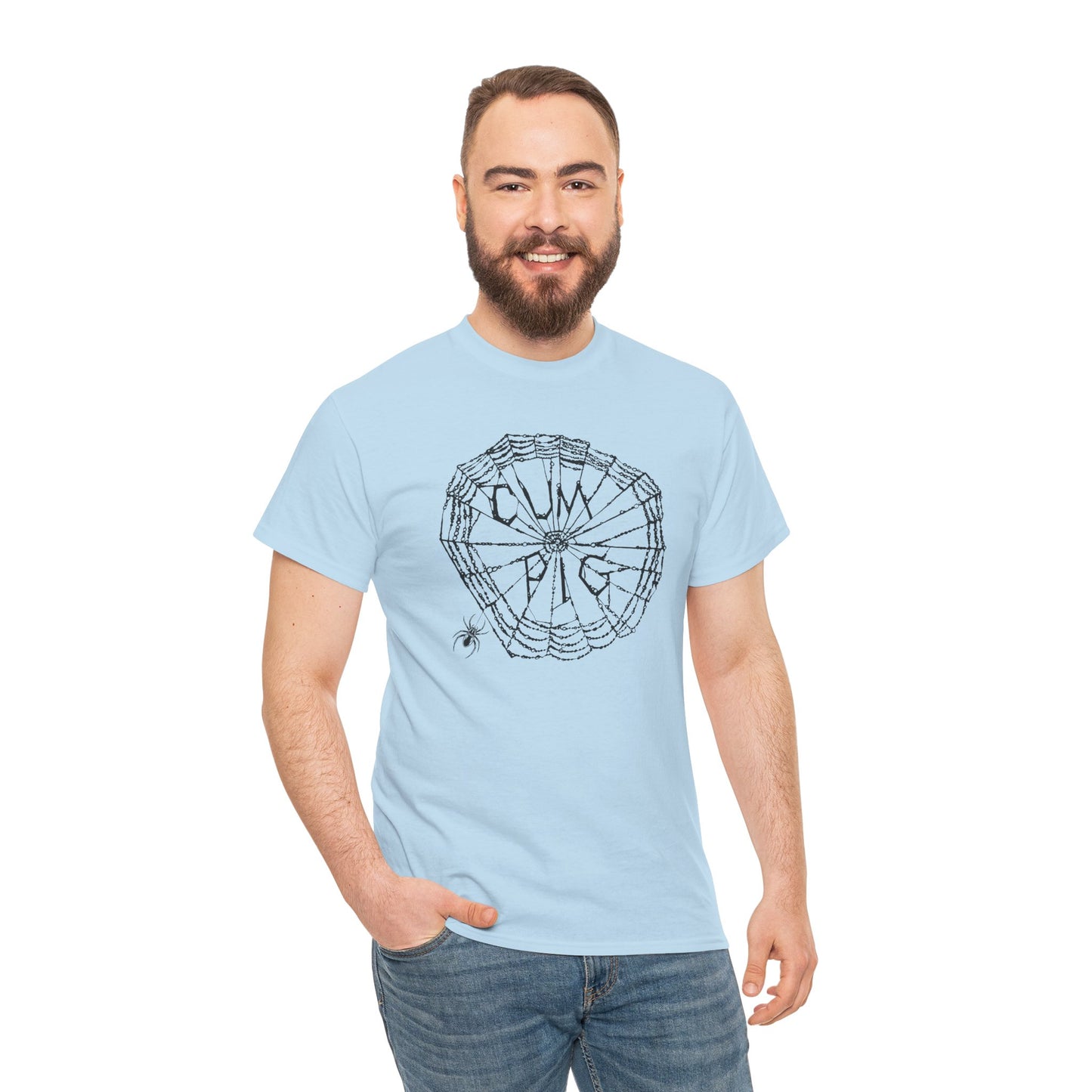Some Pig Parody Spiderweb Tee — Filthy Wordplay Graphic Shirt