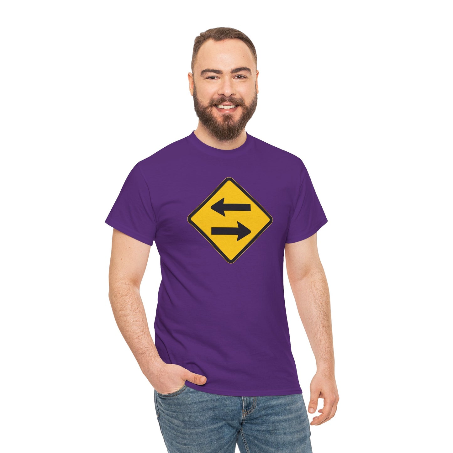 Side Two-Way Traffic Sign Tee