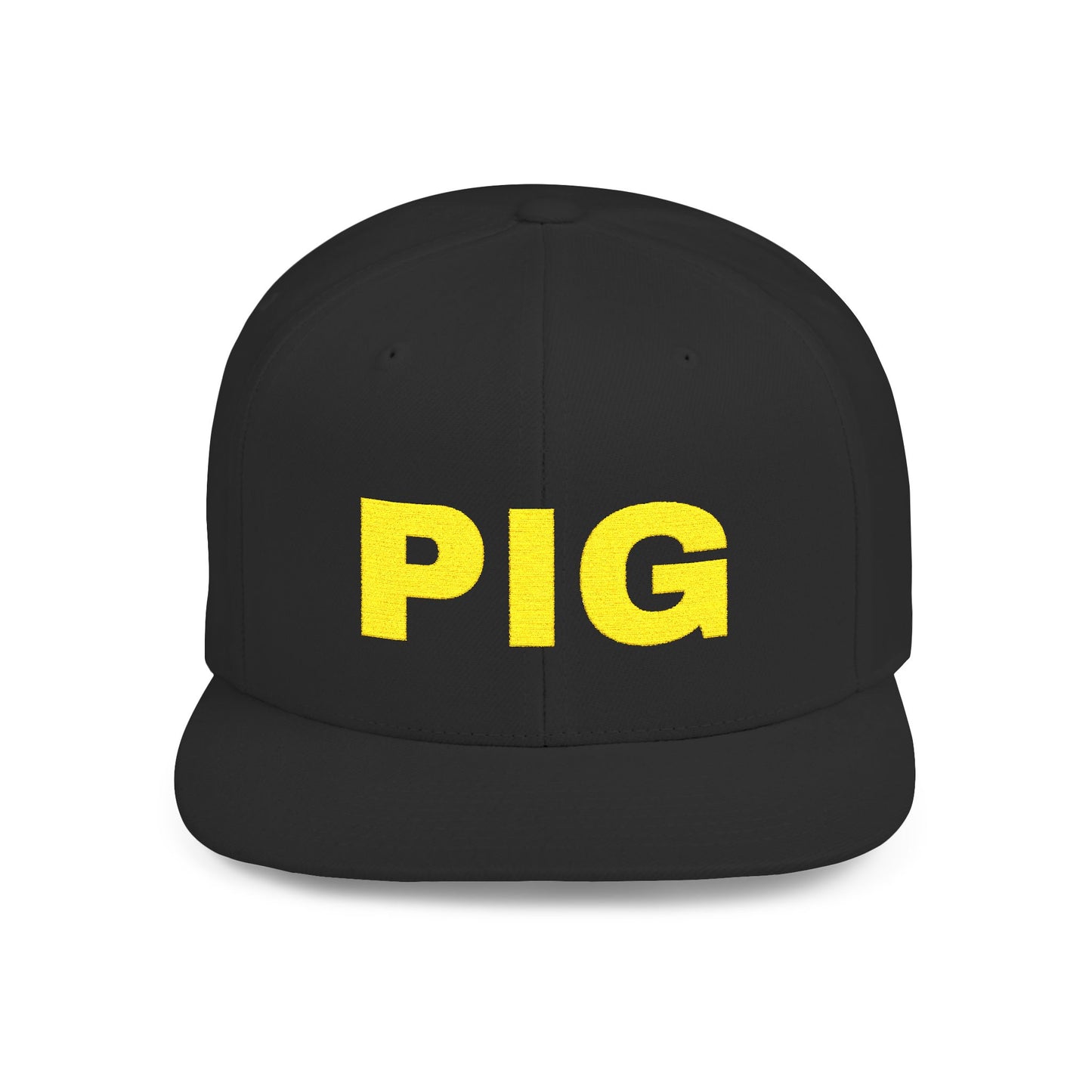 Camouflage Snapback Hat — PIG Yellow Embroidered Snapback Hat