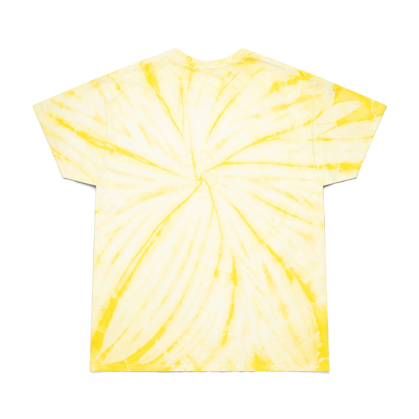 Yellow Tie-Dye Graphic Tee with Urinal Icon