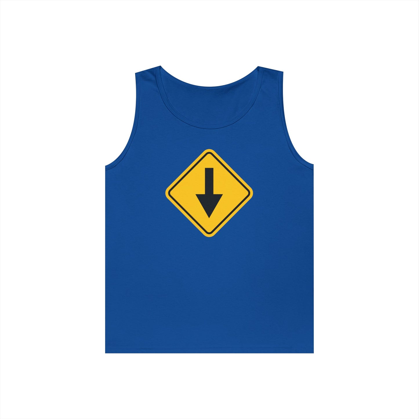 Bottom Down Arrow Road Sign Tank