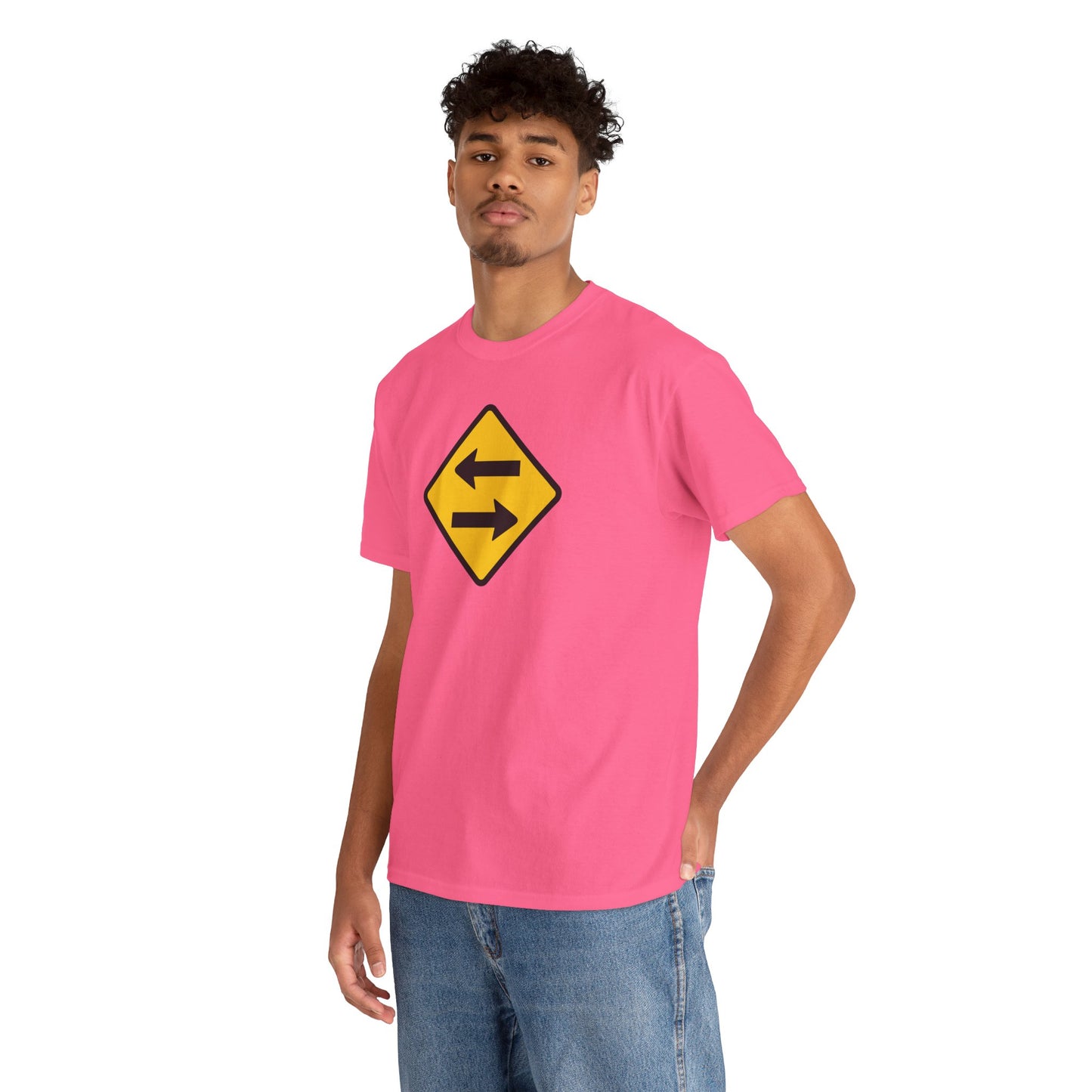 Side Two-Way Traffic Sign Tee