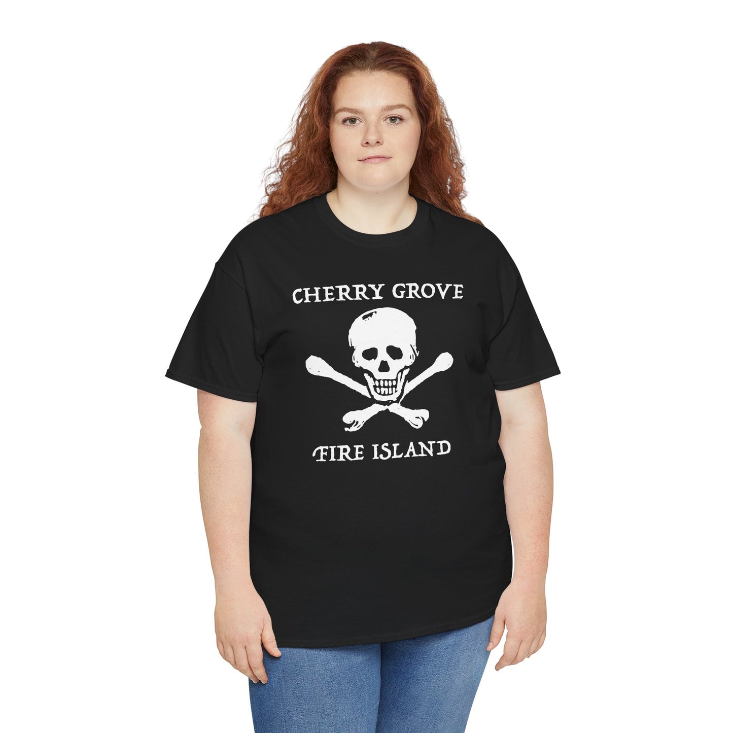 Cherry Grove Fire Island Skull Graphic T-Shirt