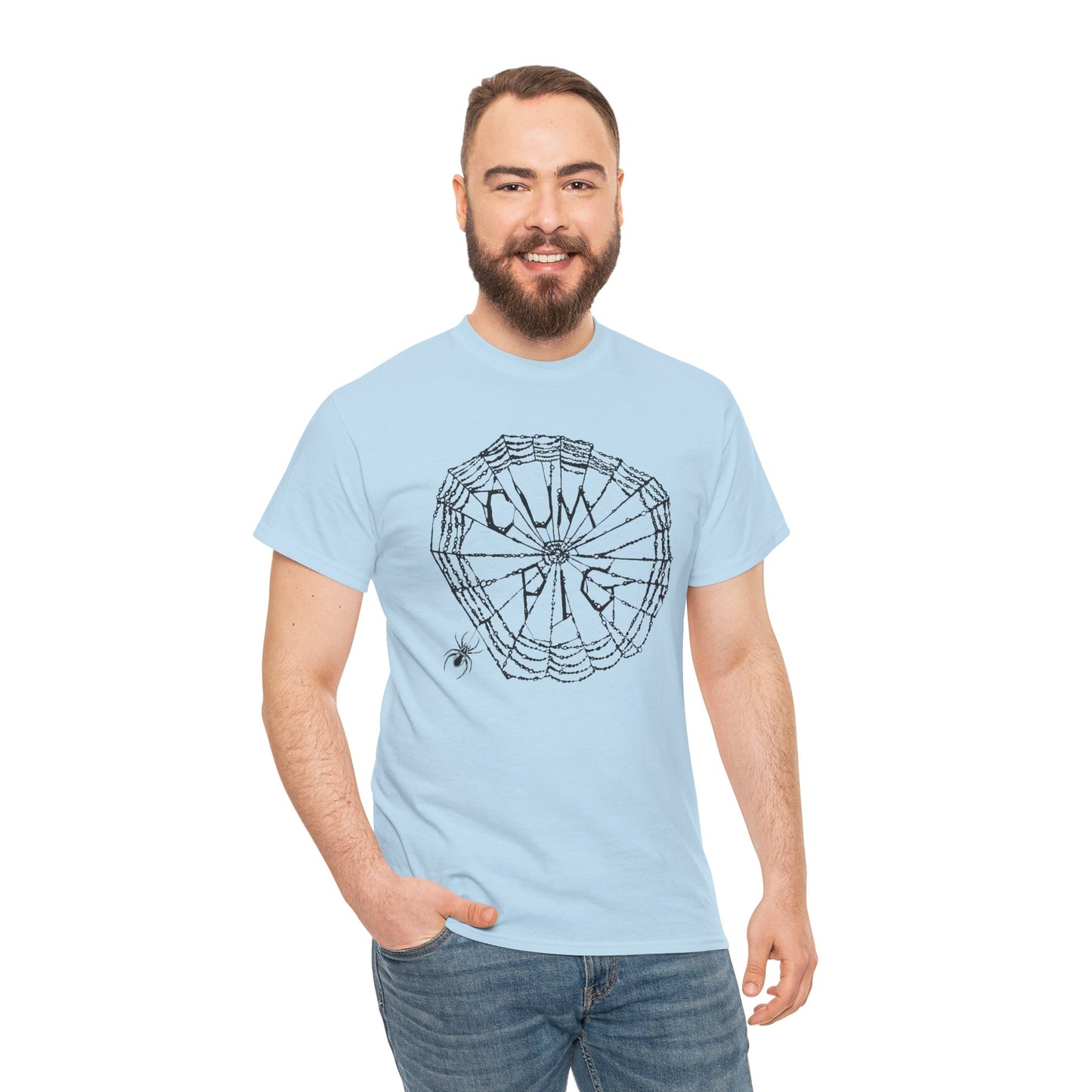 Cum Pig Parody Spiderweb Tee